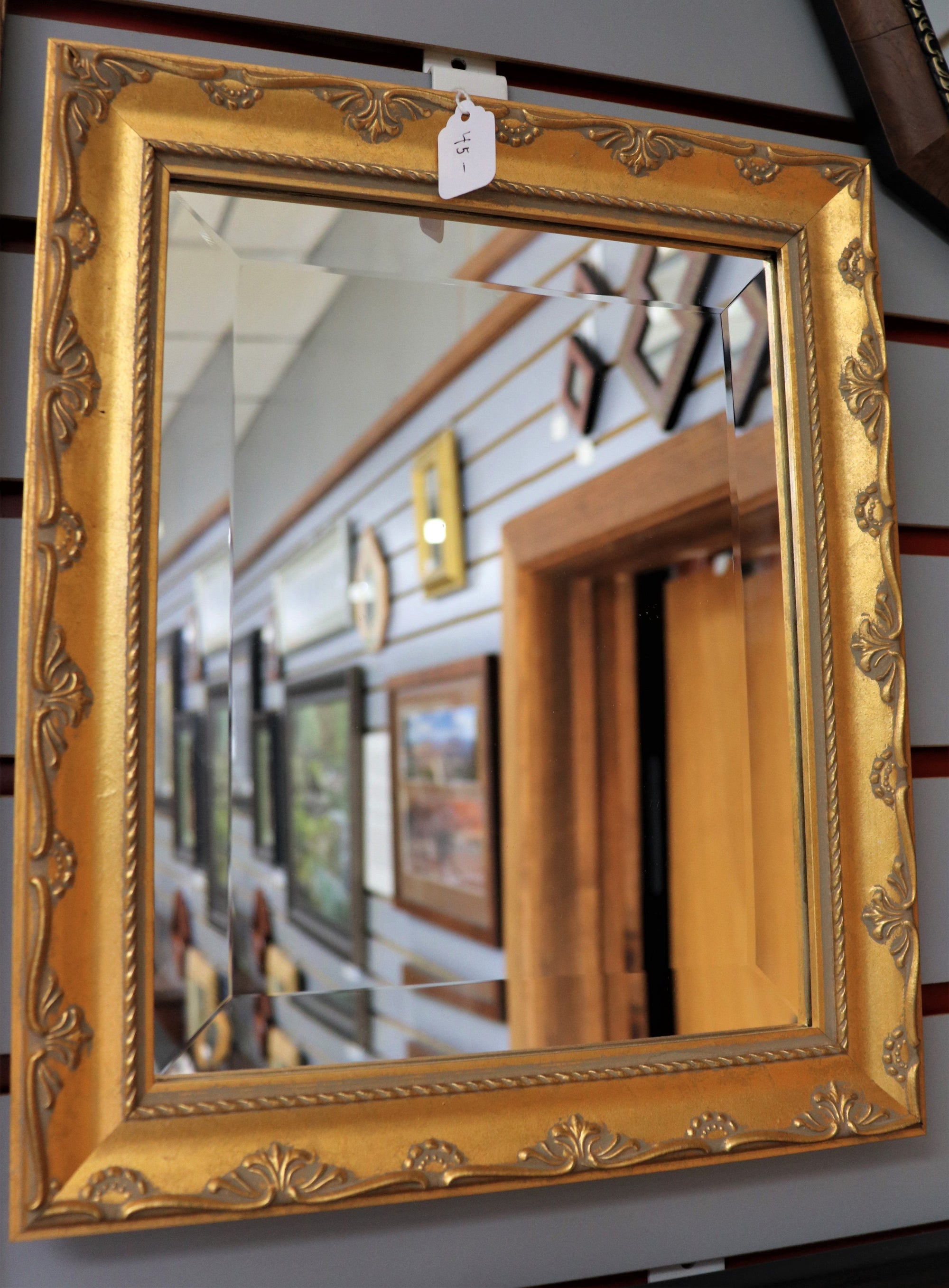 10 3/8" x 12 3/8" Rectangular Gold Mirror