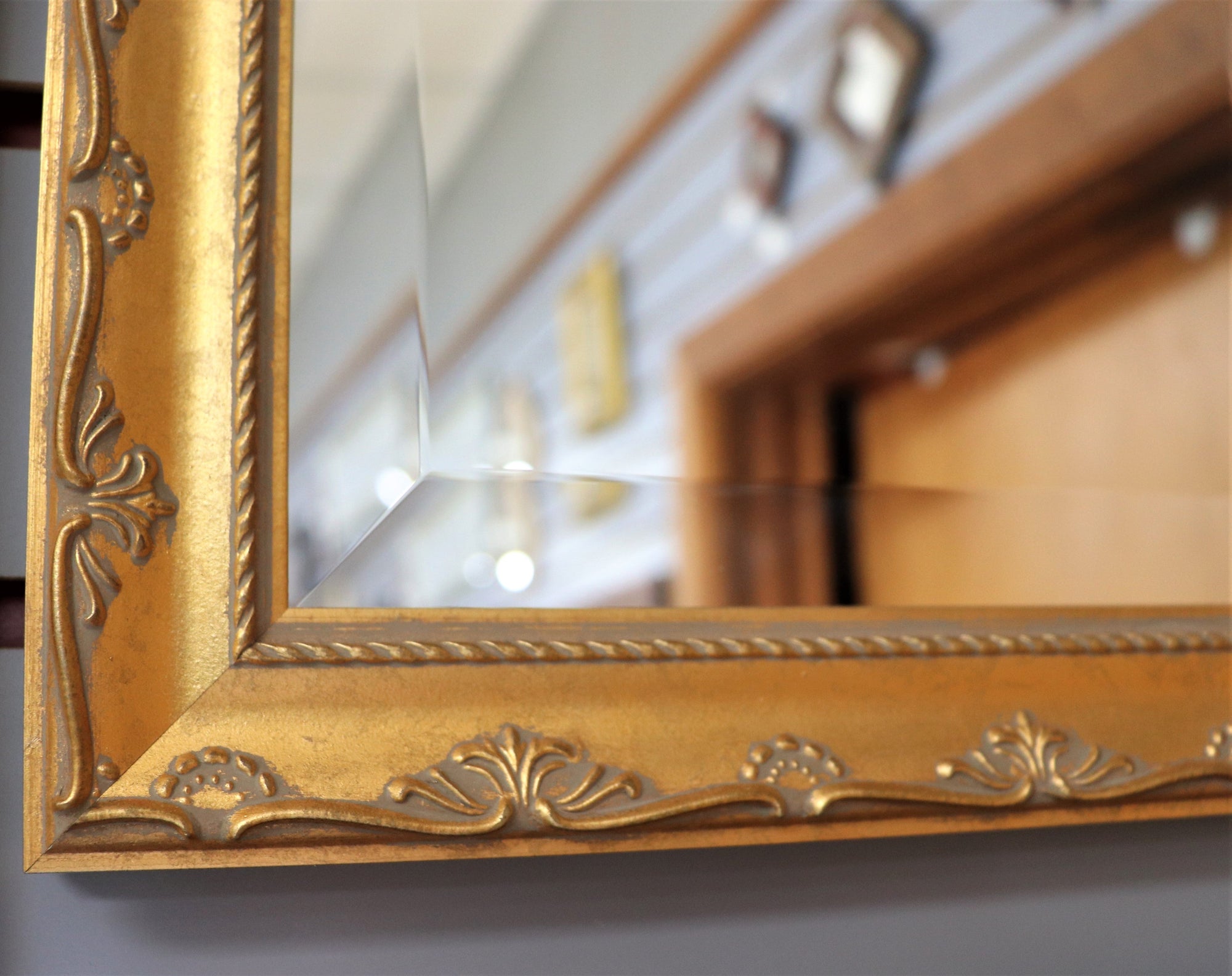 10 3/8" x 12 3/8" Rectangular Gold Mirror